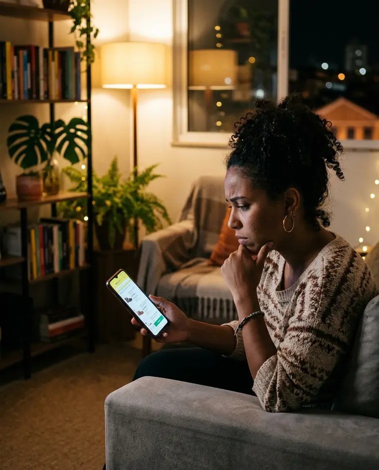 Cliente acompanhando sua jornada financeira pelo celular